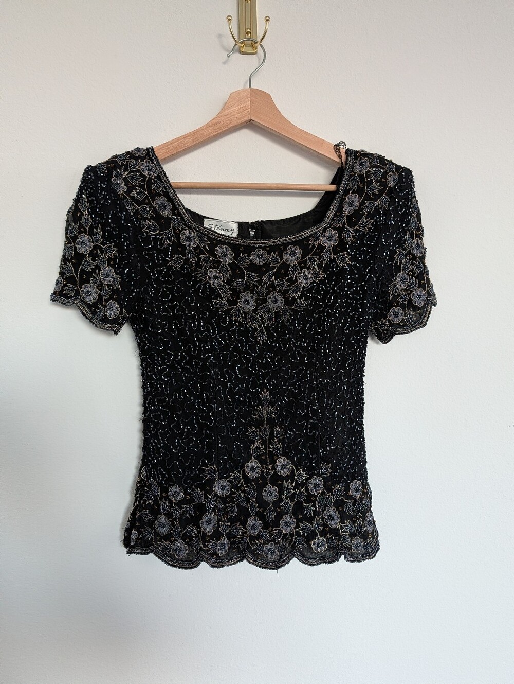 Stenay Vintage Silk Beaded Top